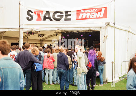 T dans le parc Music Festival, Strathclyde Park, Lanarkshire, en Écosse, le 13 juillet 1996. Banque D'Images