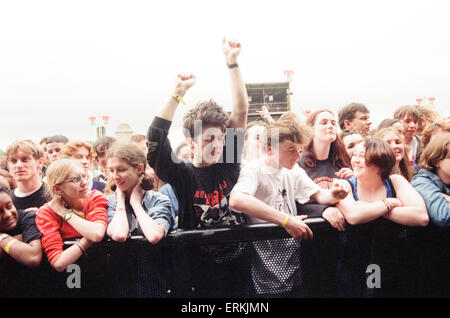 T dans le parc Music Festival, Strathclyde Park, Lanarkshire, en Écosse, le 14 juillet 1996. Banque D'Images