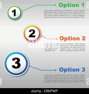 Illustration Vecteur de 3 options Résumé Contexte Illustration de Vecteur
