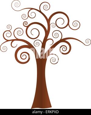 Vector illustration de concept abstrait arbre sur fond blanc Illustration de Vecteur