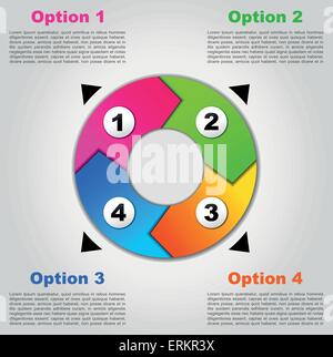 Vector illustration de quatre options de base ronde concept Illustration de Vecteur