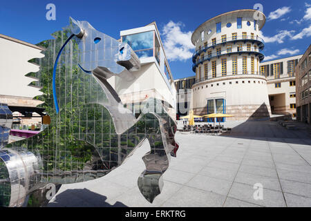 L'Université d'état de musique et des Arts, l'architecte James Stirling, Stuttgart, Germany, Europe Banque D'Images