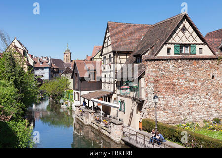 La rivière Lauch, Petite Venise, Colmar, Alsace, France, Europe Banque D'Images