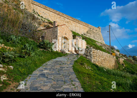 La Fortezza, forteresse à Rethymno, Crète, îles grecques, Grèce, Europe Banque D'Images