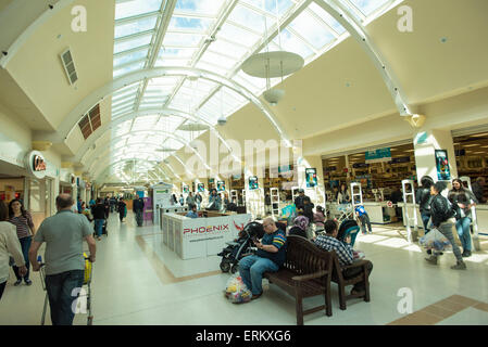 Beaumont Shopping Centre, Leicester LE4 1DS. Le site est la propriété de la Terre. Banque D'Images