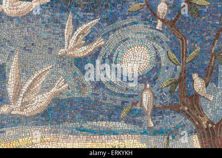 Mosaïque de fond. Mur en mosaïque dans un style moderne. Banque D'Images