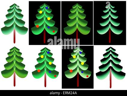 Illustration de l'arbre de Noël divers - icône Illustration de Vecteur