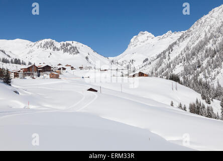 Village alpin de Warth Banque D'Images