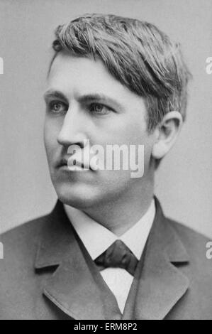 THOMAS Edison (1847-1931) l'inventeur américain et homme d'affaires en 1878 Banque D'Images