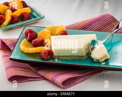 Gâteau fromage au chocolat blanc Banque D'Images