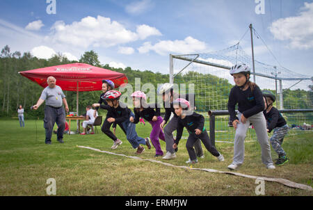 Enfants de course Banque D'Images