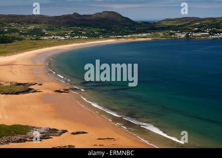 Utoya ou Knockalla strand et Ballymastocker Bay sur la façon sauvage de l'Atlantique ; County Donegal, Ireland Banque D'Images