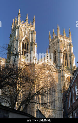 York Minster clochers, North Yorkshire, UK. Banque D'Images