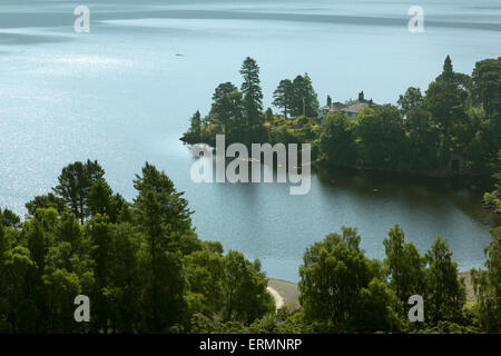 Brandlehow sur le lac Derwent Water, Borrowdale, Cumbria. Banque D'Images