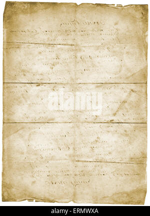 Lettre ancienne vintage grunge paper Banque D'Images