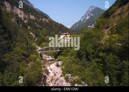 Toscolano Maderno - Valle delle Cartiere - un sentier de randonnée près du lac de garde Banque D'Images