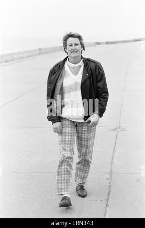 Janet Ross, ancien secrétaire de l'actrice Julie Goodyear, octobre 1986. Banque D'Images