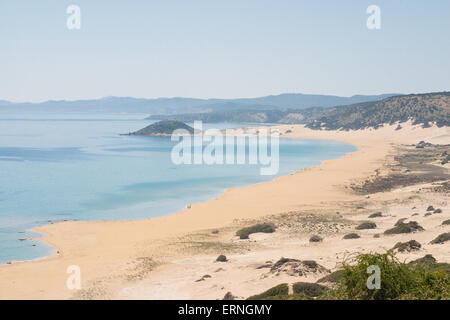 Célèbre plage d'Or ou Turtle Beach dans la péninsule de Karpas, île de Chypre Banque D'Images