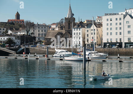 St Peter Port Guernsey Harbour Banque D'Images