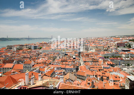 Lisbonne du ci-dessus : la vue de Banque D'Images
