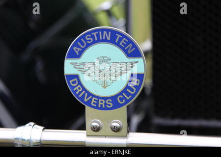 Austin 10 badge voiture Drivers Club Banque D'Images