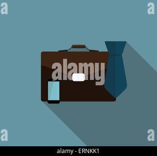 Icône Icône Business Proces Télévision avec ombre portée de l'illustra, Vector Illustration de Vecteur