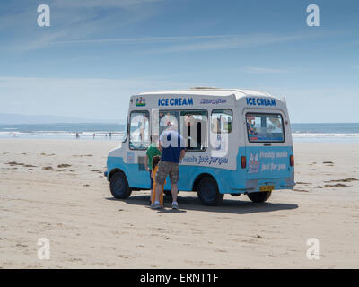 Ice cream van sur Black Rock Sands Banque D'Images