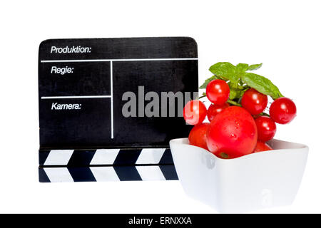 Tomates Tomates histoire - volet sur scène et cinéaste. Banque D'Images