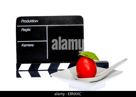 Tomates Tomates histoire - volet sur scène et cinéaste. Banque D'Images