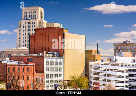 Durham, North Carolina, USA Centre-ville paysage urbain. Banque D'Images