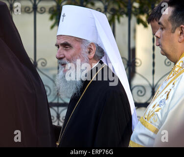 Le patriarche Irinej de Serbie Banque D'Images