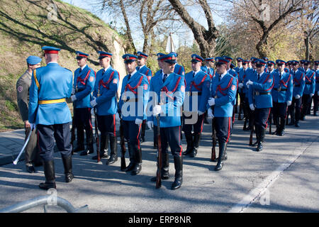 Garde serbe à Novi Sad Banque D'Images