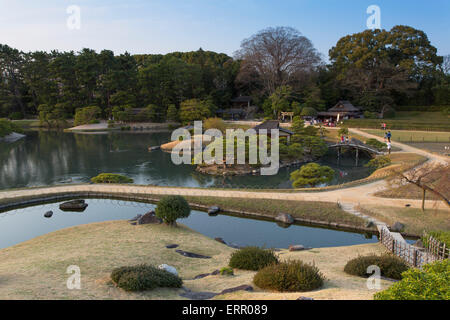 Avis de Koraku-en jardin, Okayama, préfecture d'Okayama, Japon Banque D'Images