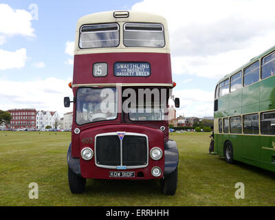 Un transport de la ville de Southampton préservé 1967 AEC Regent V bus, inscription KOE 910F Banque D'Images