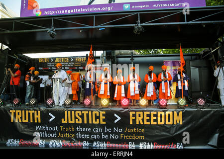 Londres, Royaume-Uni. 07Th Juin, 2015. La liberté Sikh et rallye mars dans le centre de Londres, le 7 juin 2015 Credit : carol moir/Alamy Live News Banque D'Images