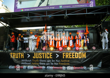 Londres, Royaume-Uni. 07Th Juin, 2015. La liberté Sikh et rallye mars dans le centre de Londres, le 7 juin 2015 Credit : carol moir/Alamy Live News Banque D'Images