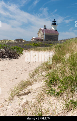 Phare du Nord sur Block Island, Rhode Island Banque D'Images