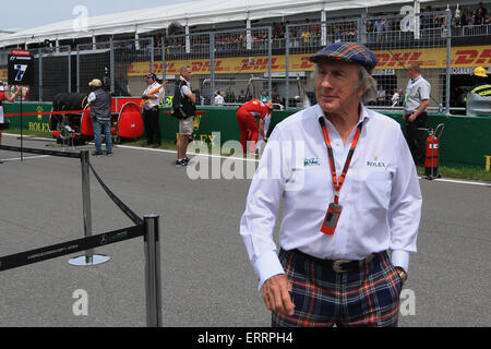 Montréal, Québec, Canada. 07Th Juin, 2015. Grand Prix de F1 du Canada. Jackie Stewart promenades la grille avant le départ de la course © Plus Sport Action/Alamy Live News Banque D'Images