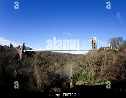 Clifton Suspension Bridge, Bristol, England, UK. Conçu par Isambard Kingdom Brunel et ouverte en 1864. Banque D'Images