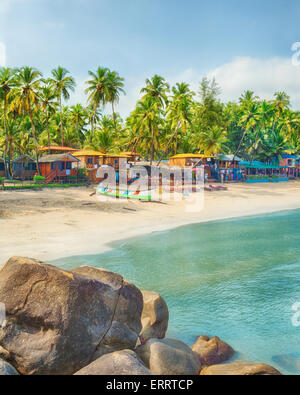 L'Inde, Goa, plage de Palolem Banque D'Images