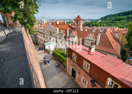 Vieux château escaliers, Stare Zamecke., Prague, République Tchèque, Europe Banque D'Images