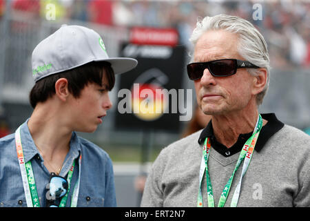 Montréal, Québec, Canada. 07Th Juin, 2015. Sport Automobile : Championnat du Monde de Formule 1 de la FIA 2015, Grand Prix du Canada, Michael Douglas : dpa Crédit photo alliance/Alamy Live News Banque D'Images