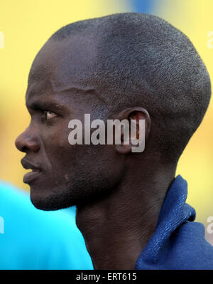 Ceske Budejovice, République tchèque. 6 juin, 2015. Cheroben Kenian runner Abraham gagné Mattoni Ceske Budejovice Half Marathon 2015 à Ceske Budejovice, République tchèque, le samedi 6 juin 2015. © Vaclav Pancer/CTK Photo/Alamy Live News Banque D'Images