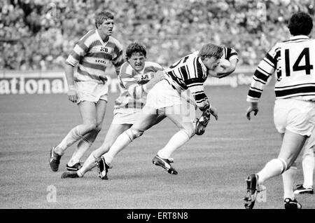 Wigan 28-24 Hull, Rugby League, Challenge Cup, finale au stade de Wembley, Londres, samedi 4 mai 1985. Banque D'Images