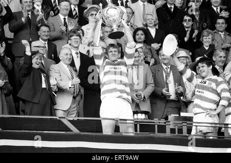 Wigan 28-24 Hull, Rugby League, Challenge Cup, finale au stade de Wembley, Londres, samedi 4 mai 1985. Banque D'Images