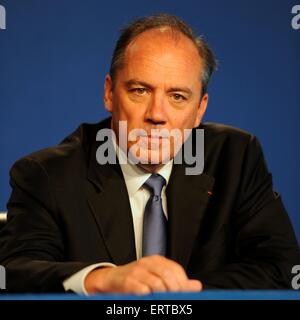 Stéphane Richard Directeur Général de France Telecom et Orange, au cours d'une conférence de presse au 37e Sommet du G8, 26 mai 2011 à Deauville, France. Banque D'Images