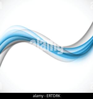 Abstract Blue Wave gris Illustration de Vecteur