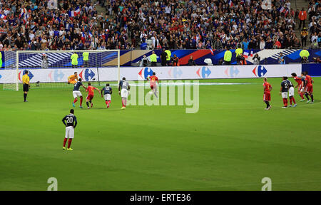 Saint Denis, France. 7 juin, 2015. Match de football France-belgique au Stade de France, le 7 juin 2015 Kuvaiev Crédit : Denys/Alamy Live News Banque D'Images