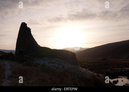 Dun Dornaigil, à l'âge de fer Broch, Sutherland, les Highlands, Ecosse Banque D'Images