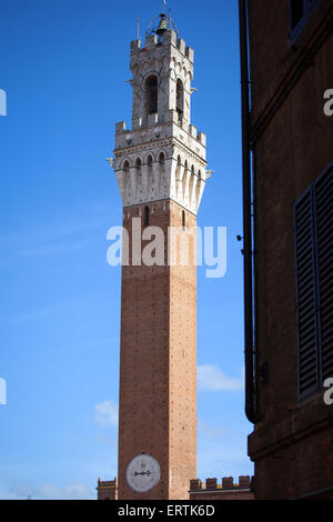 Célèbre Torre del Mangia à Sienne, Italie Banque D'Images